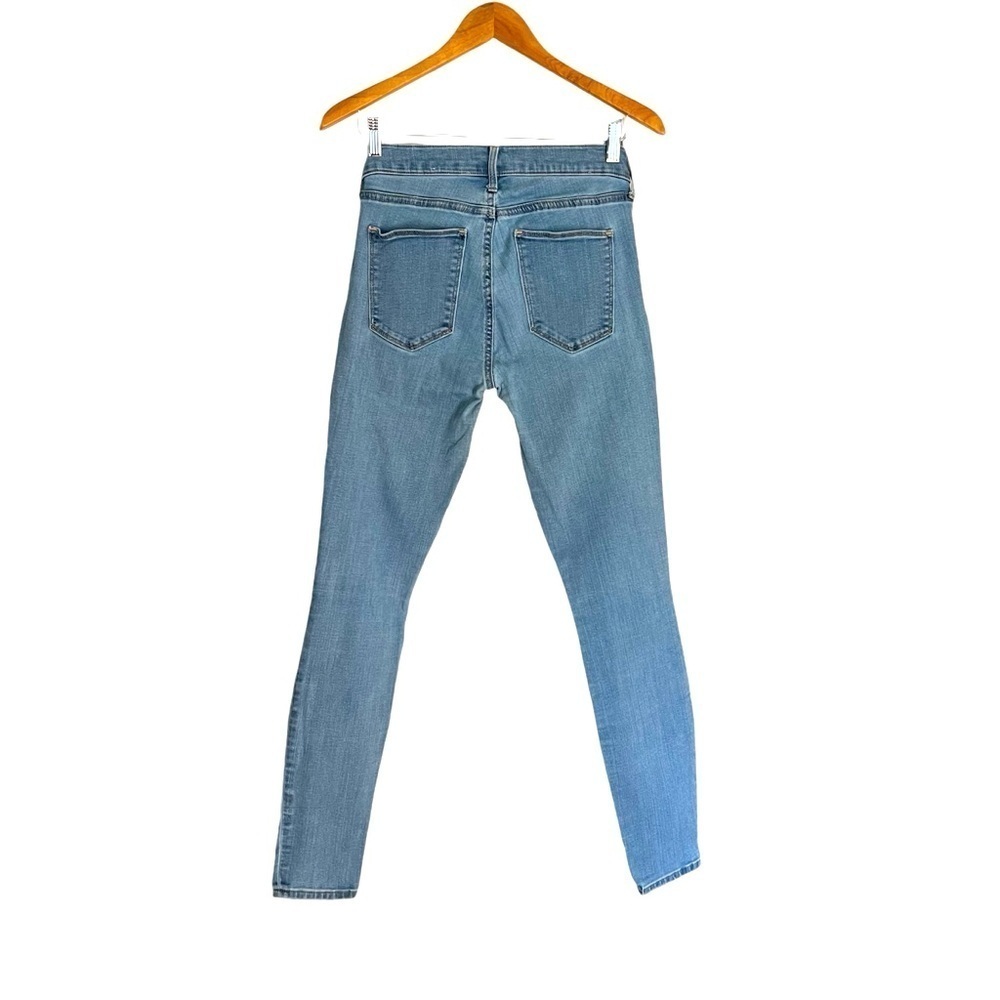 GAP Skinny Jeans 1969 Size 27 Medium Light Indigo Denim 9” High Rise - Picture 3 of 7